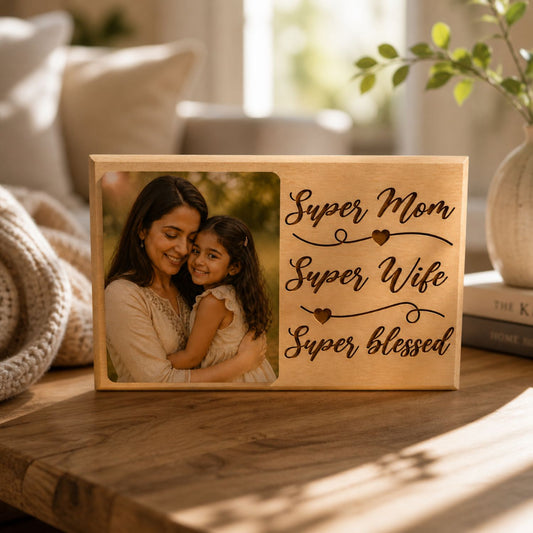 Personalized Acrylic Photo Plaque Gift for Mother