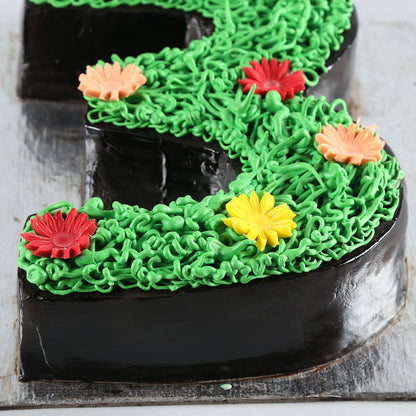 3 Number Truffle Cake