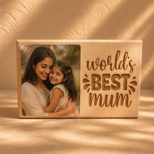 Personalized World Best Mom Photo Plaque