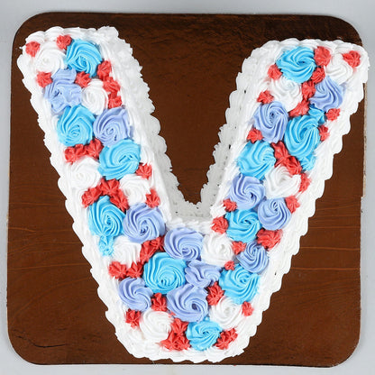Alphabet V Cake
