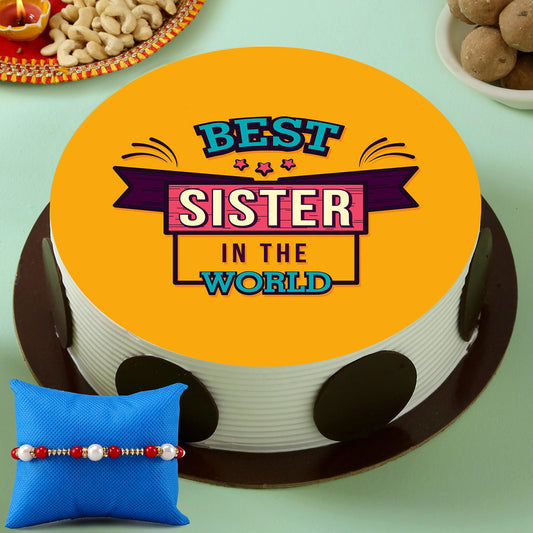 Best Sister Pineapple Photo Cake