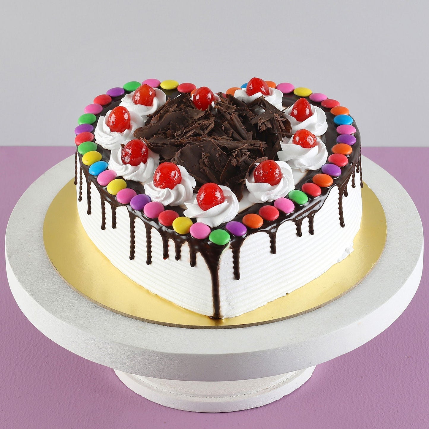 Black Forest Heart Cake