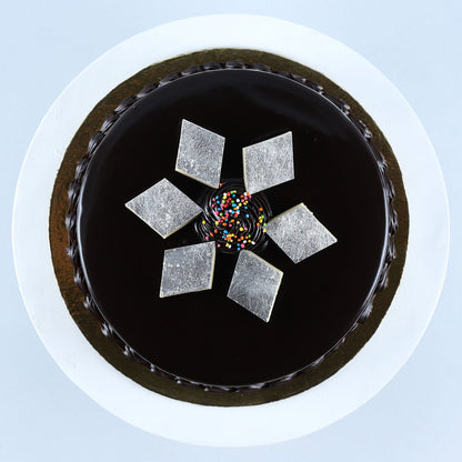 Chocolate Kaju Katli Cake