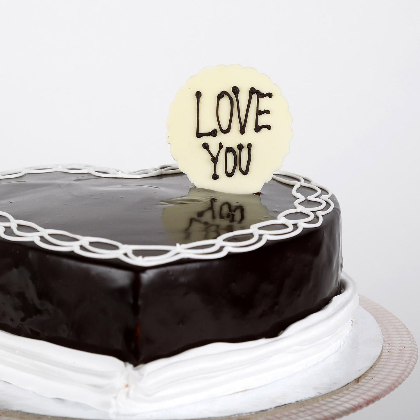 Classic Heart Shaped Chocolate Cake