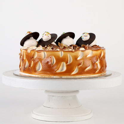 Crunchy Caramel Walnut Cake