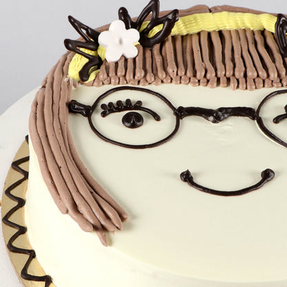 Cute Girl Chocolate Cake
