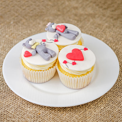 Cute Teddy Couple Cup Cake