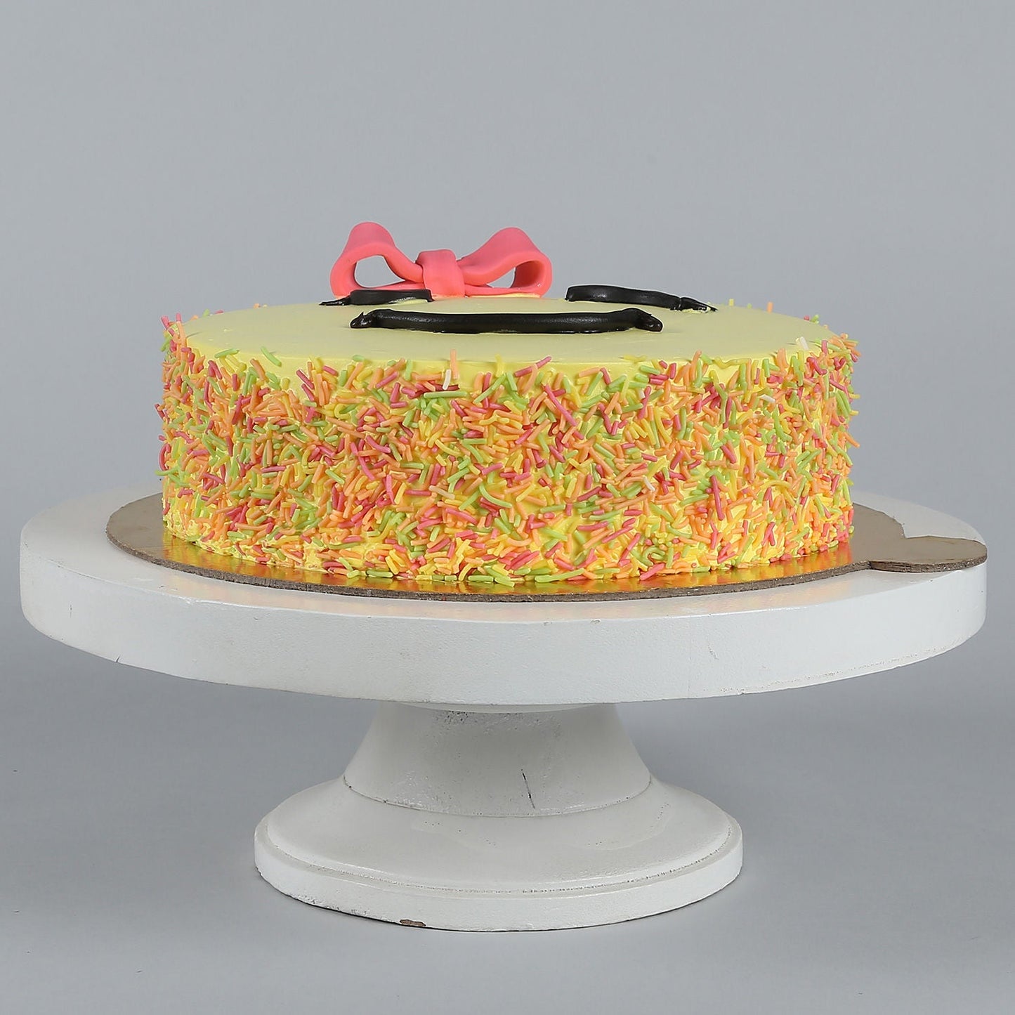 Cute Winking Emoji Butter Scotch Cake