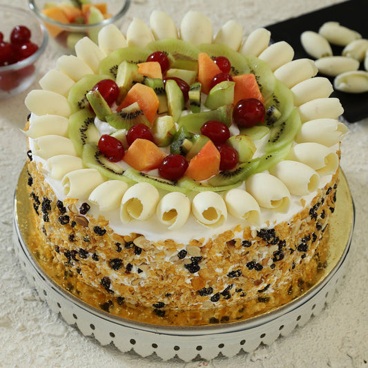 Heart Shape Butterscotch Cake