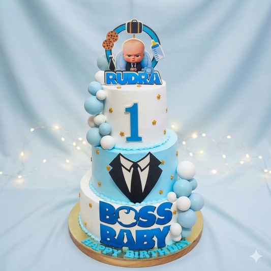 Boss Baby For 1st Birthday Cake