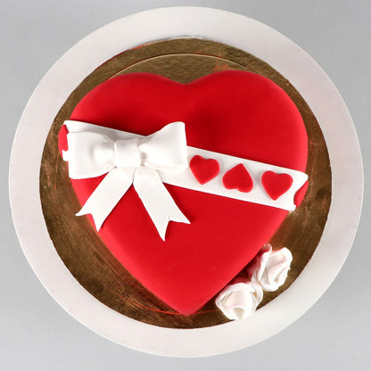 Gift Your Heart Fondant Cake