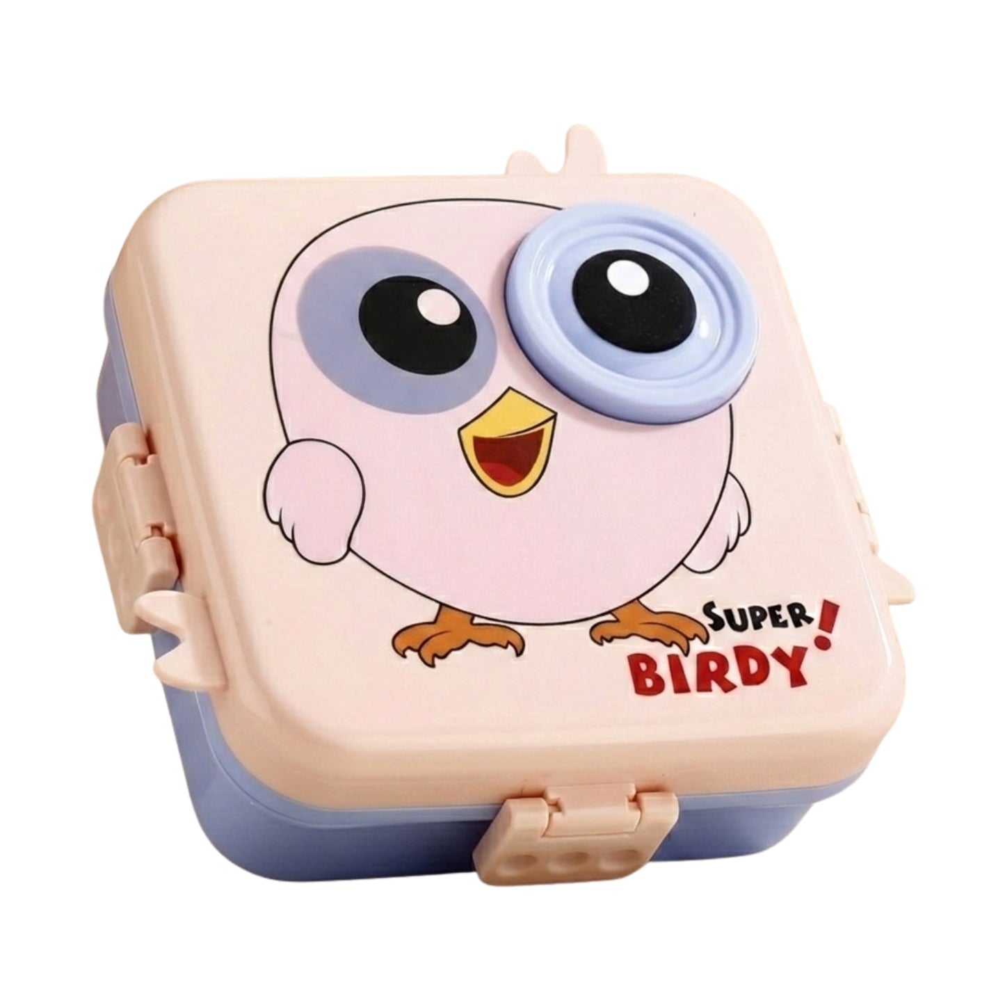 Peach Super Birdy 2 Layer Kids Lunch Box
