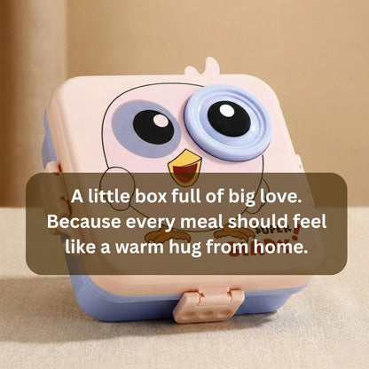 Peach Super Birdy 2 Layer Kids Lunch Box