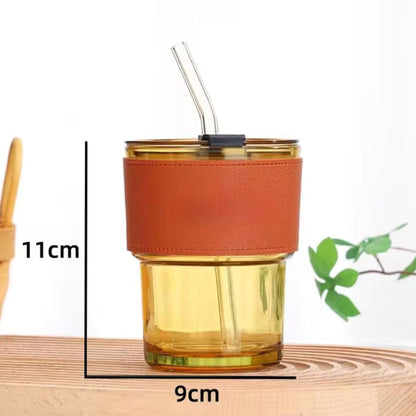 Together Forever Printed Pack Of 2 Glass Reusable Sipper Mug
