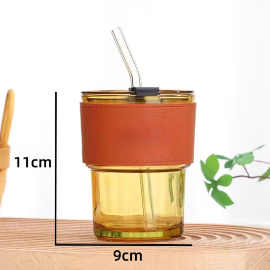 Queen N King Pack Of 2 Glass Reusable Sipper Mug