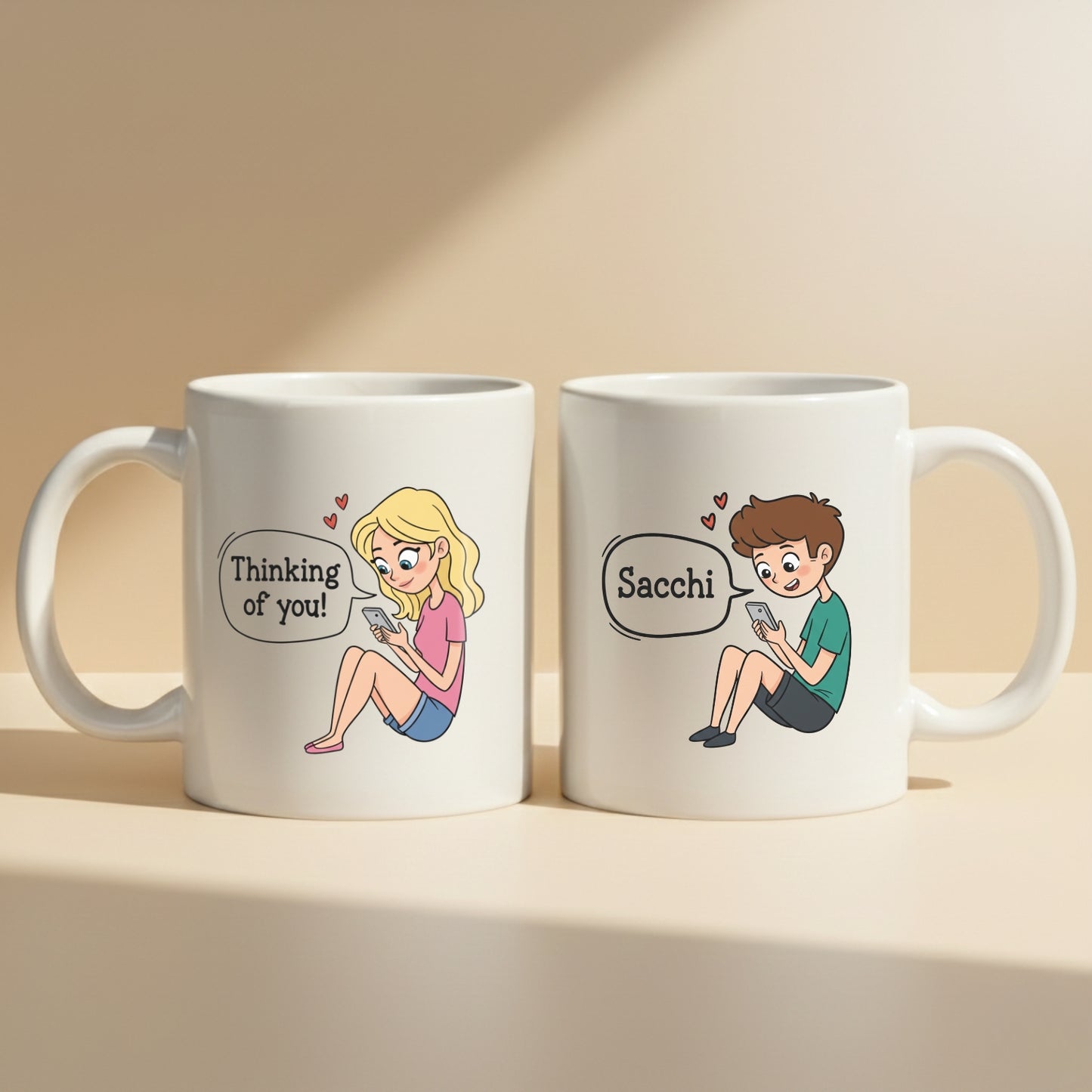 Romantic His & Her Coffee Mug Set