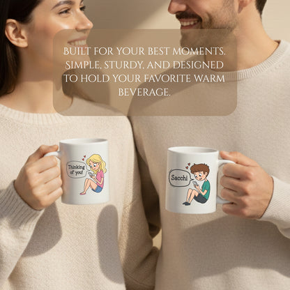 Romantic His & Her Coffee Mug Set