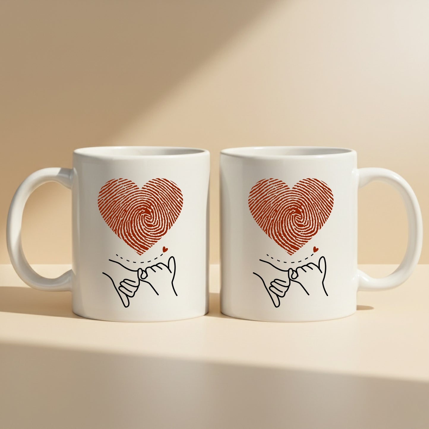 Matching Romantic Couple Mugs Set