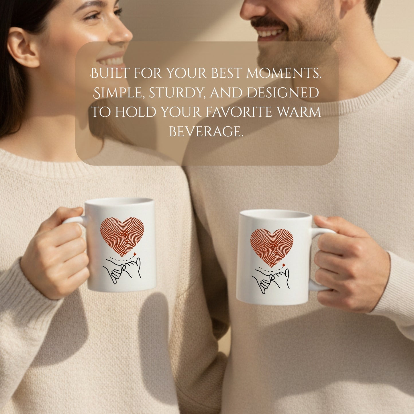 Matching Romantic Couple Mugs Set