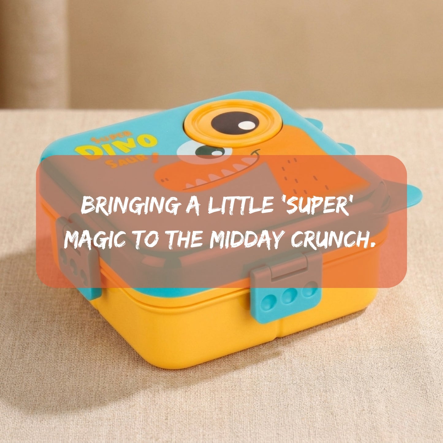 Blue Super Dino 2 Layer Kids Lunch Box