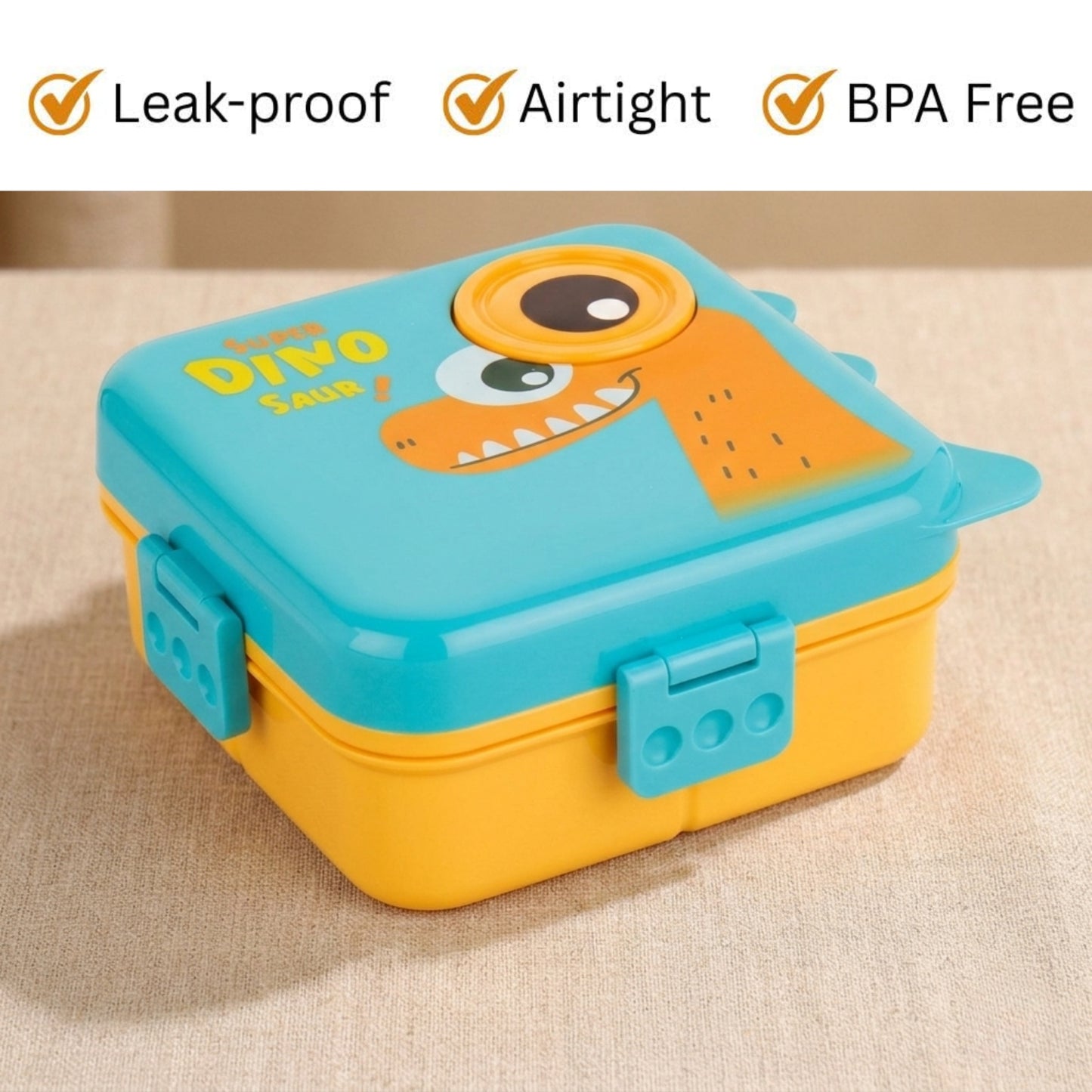 Blue Super Dino 2 Layer Kids Lunch Box