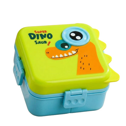 Yellow Super Dino 2 Layer Kids Lunch Box