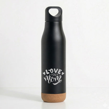 Love You Mom Printed Stainless Steel Water Bottle For Mother
