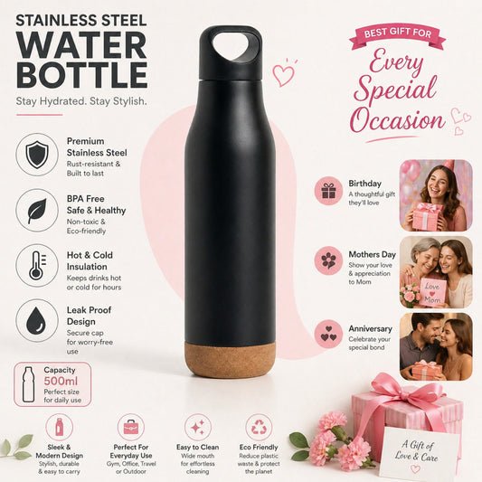 MAMA Vibes Printed Stainless Steel Water Bottle For Mother