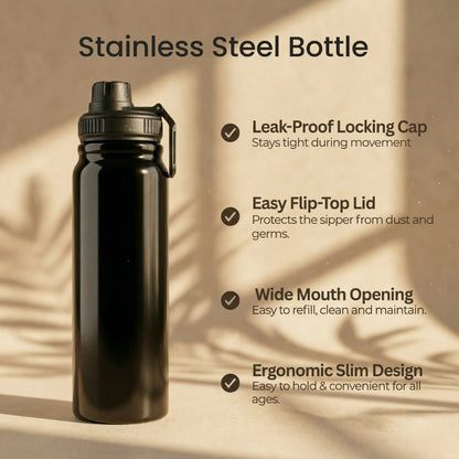 Good Vibes Only Printed Stainless Steel Water Bottle