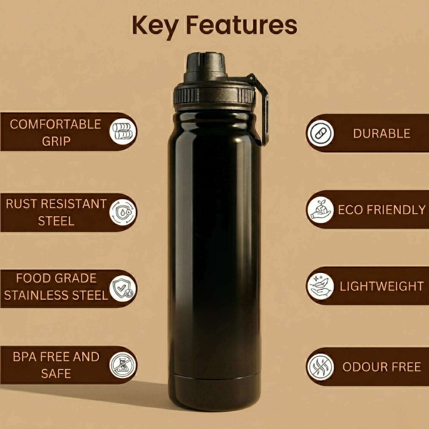 Stay Positive Printed Stainless Steel Water Bottle