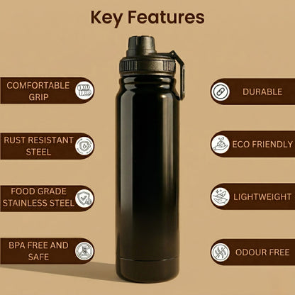 Stay Positive Printed Stainless Steel Water Bottle
