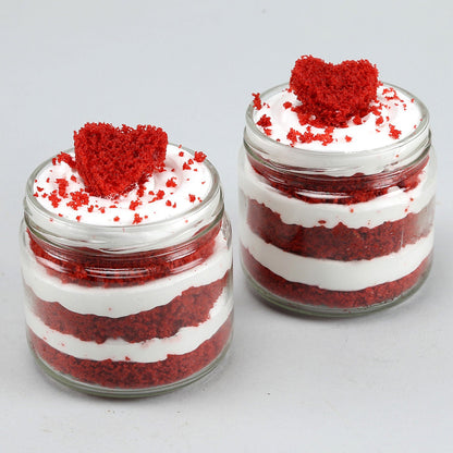 Heart Red Velvet Cake Jar