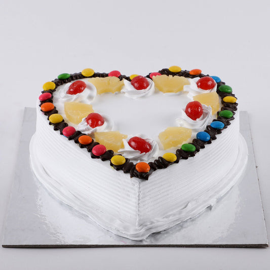 Heart Shaped Pineapple Gems Cake