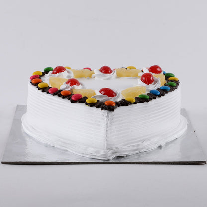 Heart Shaped Pineapple Gems Cake