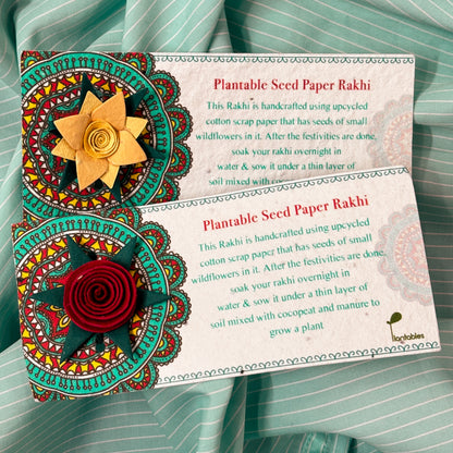 Yellow Jasmine & Rose Plantable Rakhi Set