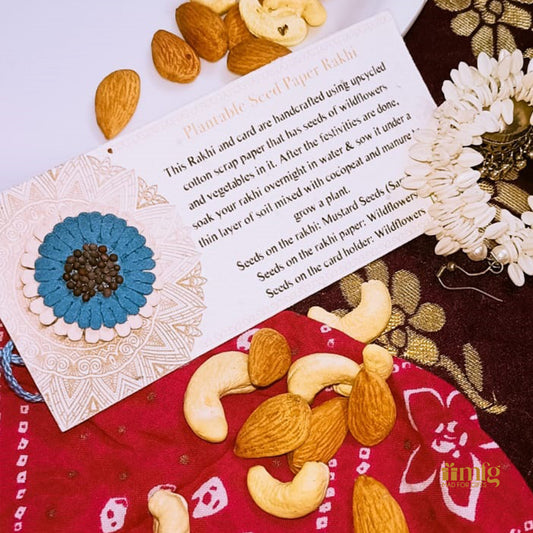 Eco Bloom Blue Floral Rakhi