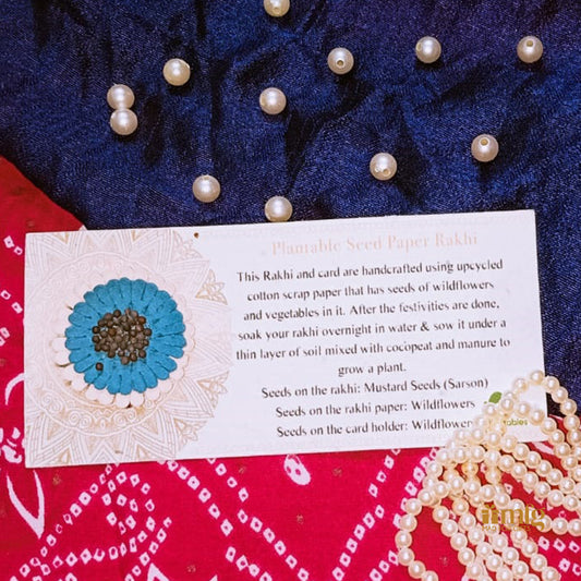 Eco Bloom Blue Floral Rakhi