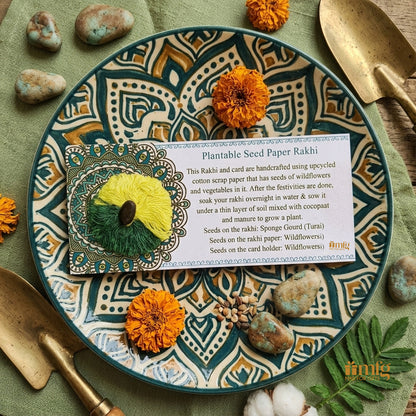 Lime Blossom Eco-Friendly Seed Rakhi