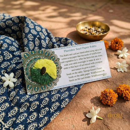 Lime Blossom Eco-Friendly Seed Rakhi