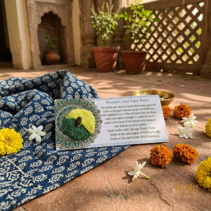 Lime Blossom Eco-Friendly Seed Rakhi