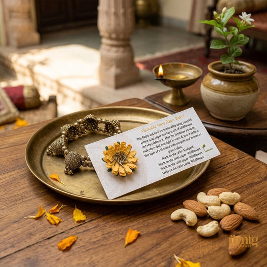 Marigold Bloom Eco-Friendly Rakhi