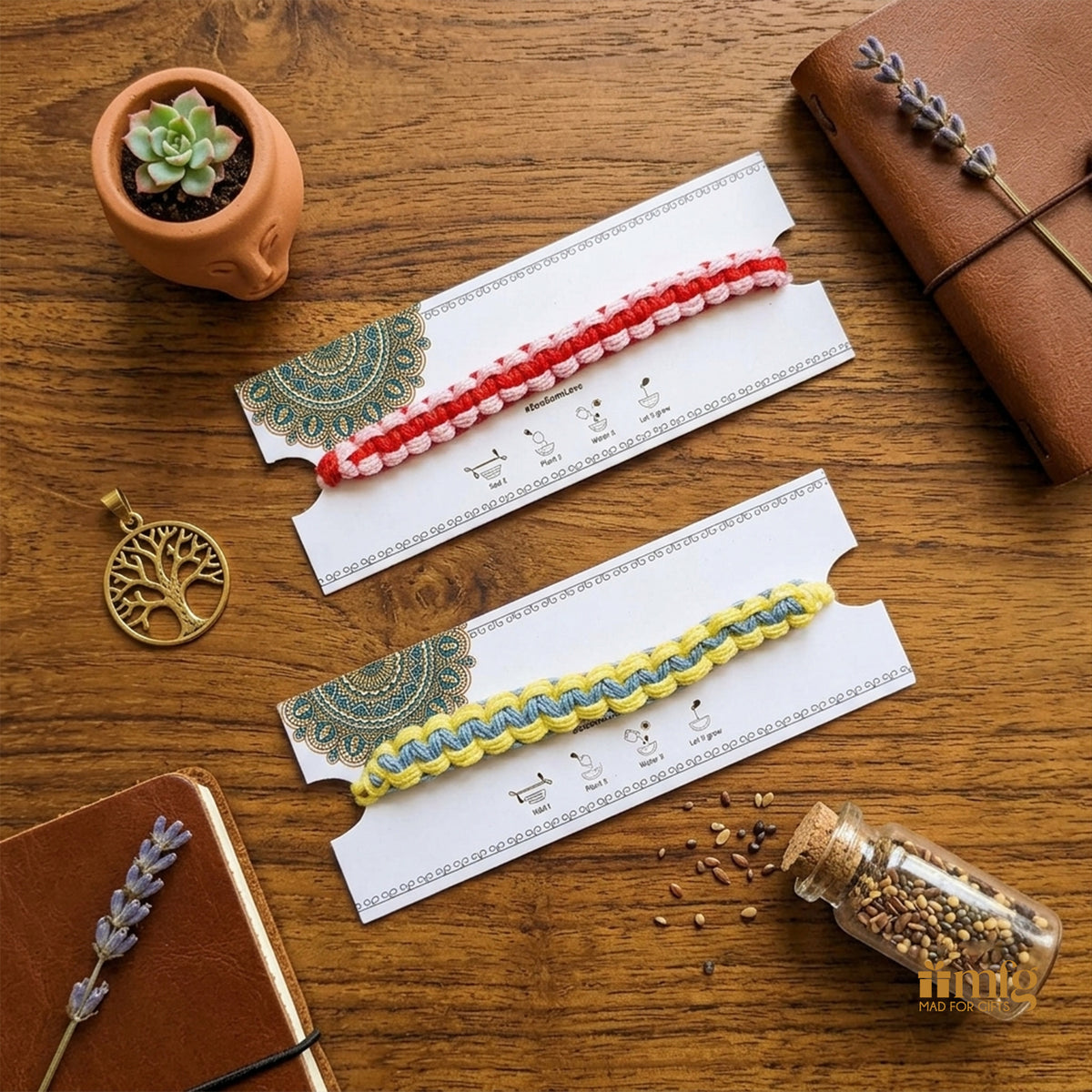 Plantable Sacred Thread Rakhi Combo