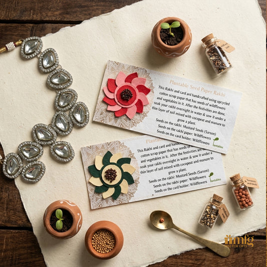 Floral Bloom Plantable Rakhi Set