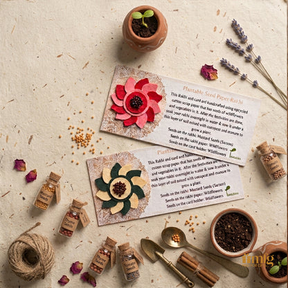 Floral Bloom Plantable Rakhi Set