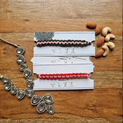 Sustainable Cotton Braided Rakhi with Wildflower Seeds Set