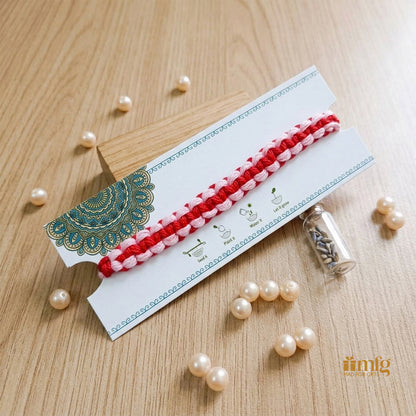 Sustainable Cotton Braided Rakhi with Wildflower Seeds Set