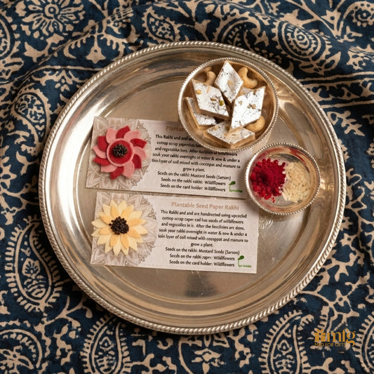 Blossom Duo Plantable Seed Paper Rakhi Set