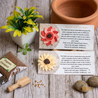 Blossom Duo Plantable Seed Paper Rakhi Set