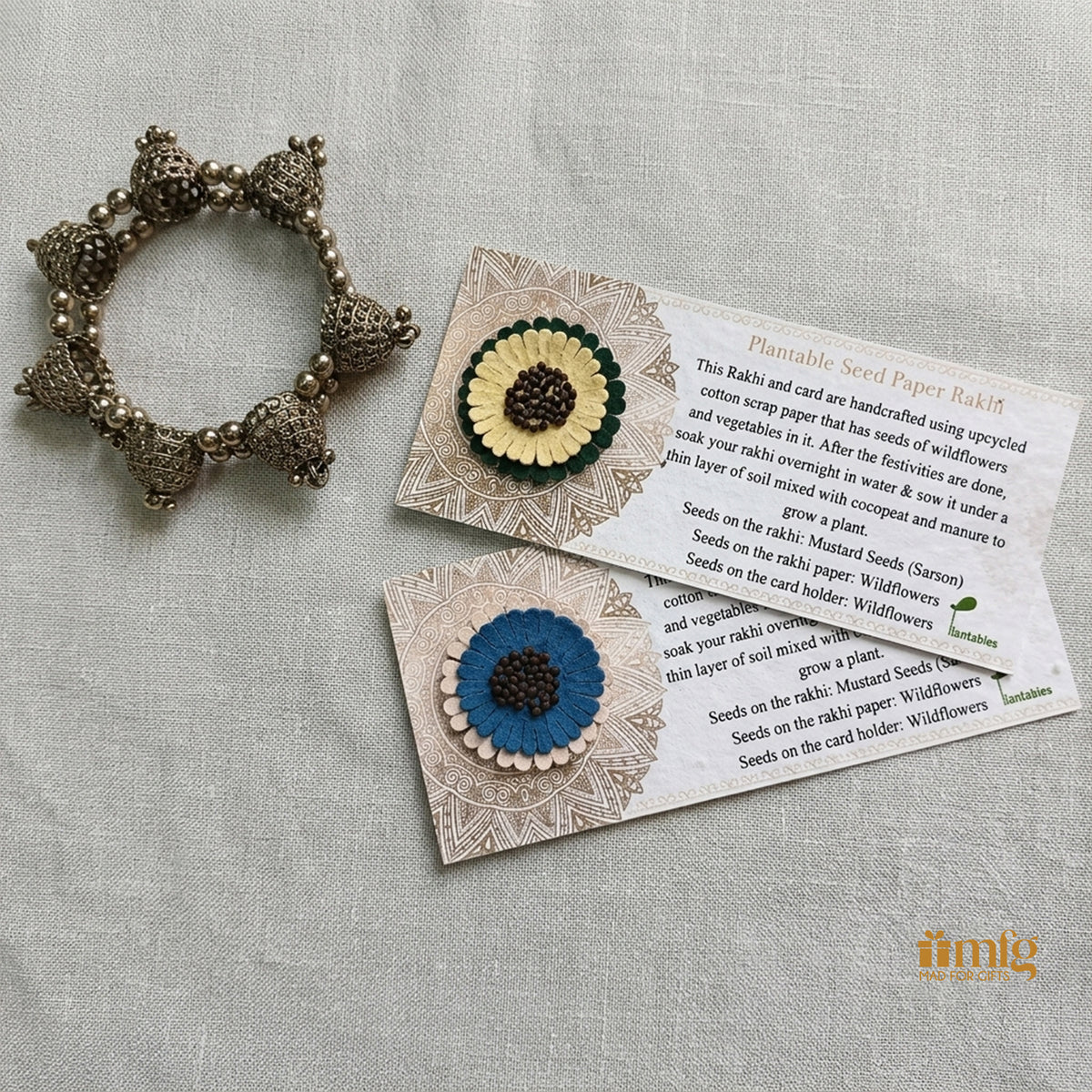 Handcrafted Sustainable Seed Rakhi Gift Set