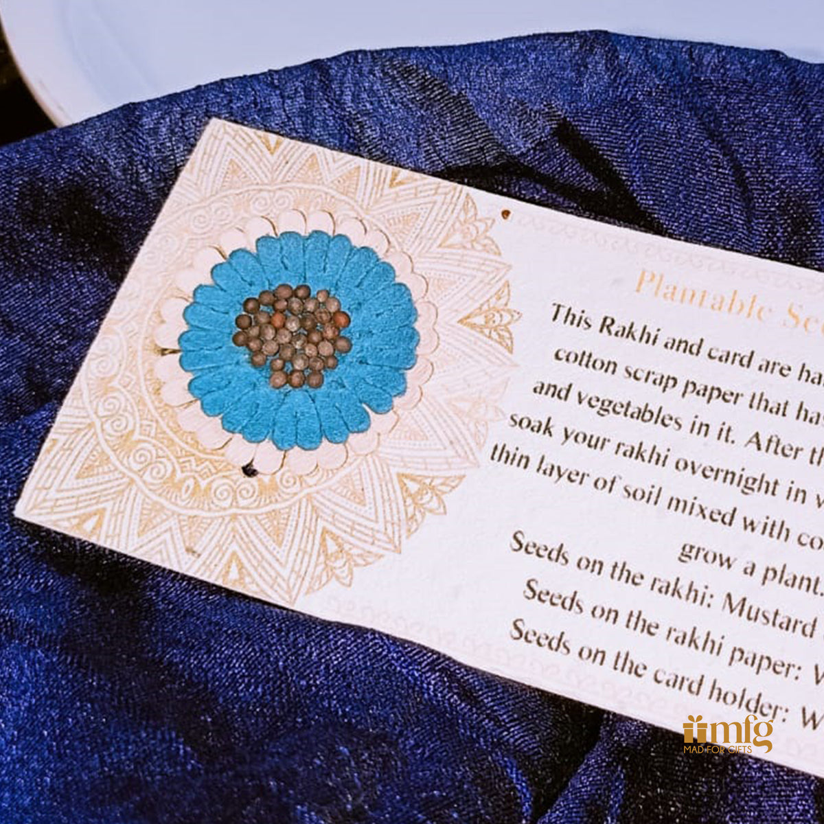 Handcrafted Sustainable Seed Rakhi Gift Set